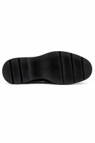 Men's Black Patent Slip-On Loafers Gold Buckle & Chunky Sole Sartorial Shoes