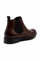 REMY Men’s Brown Burnished Polished Leather Chelsea Boots Sartorial Shoes