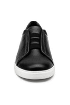 Men’s Black Faux Leather Slip-On Trainers Sartorial Shoes