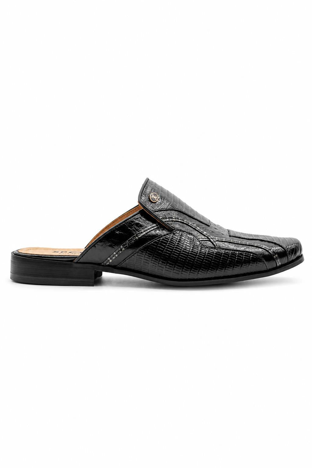 Men’s Glossy Black Handmade Real Leather Half Shoes Sartorial Shoes