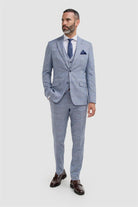 Cavani Camden Men’s Textured Blue Blazer CAVANI