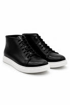 ASTER Men’s Black Leather Ankle Trainer Boots Sartorial Shoes