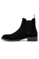 RAMOS Men’s Black Smooth Suede Leather Chelsea Boots Sartorial Shoes