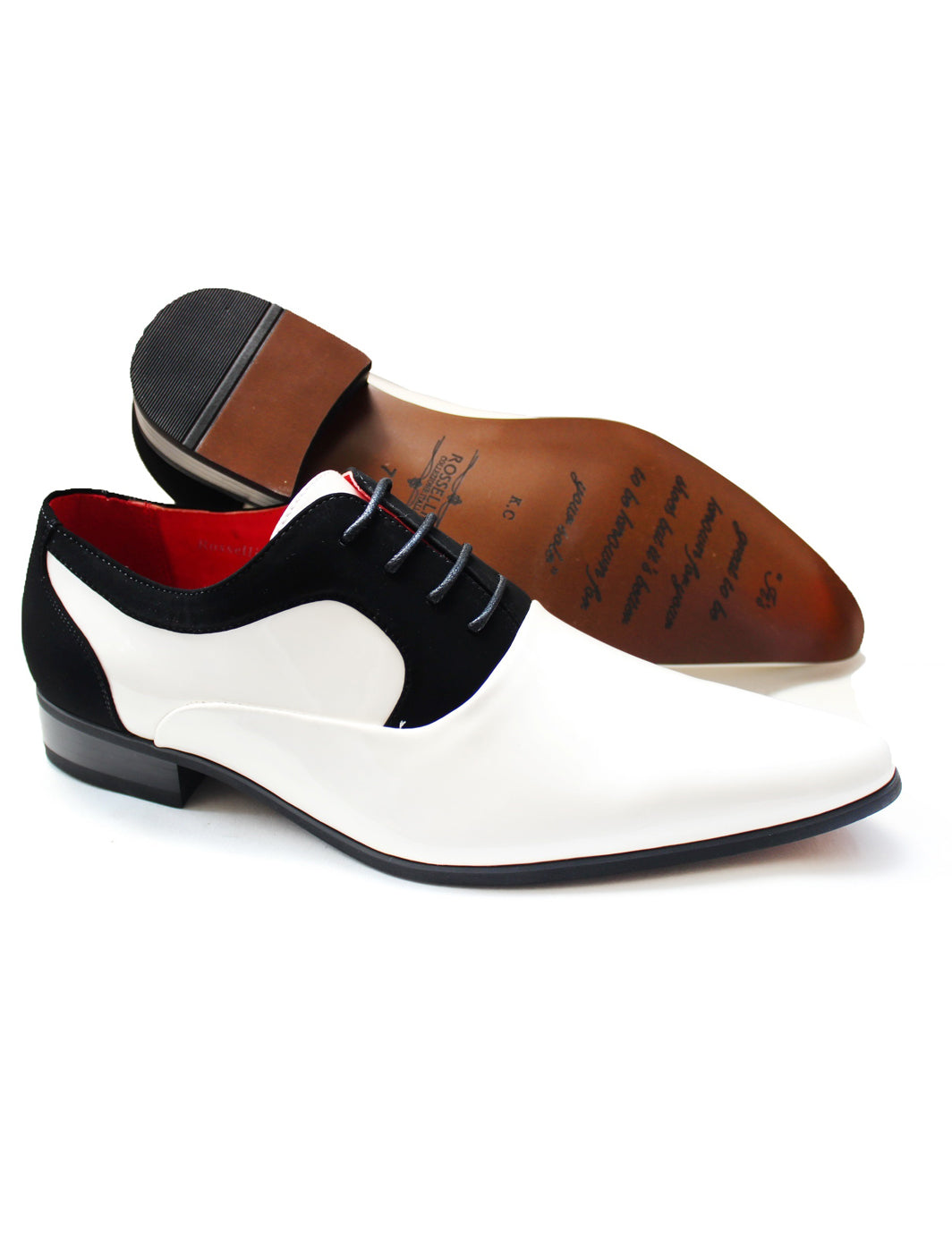 Black and white patent leather shoes online