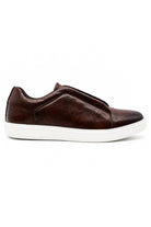 Men’s Coffee Brown Faux Leather Slip-On Trainers Sartorial Shoes