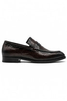 CRUX - Men’s Coffee Brown Calf Leather Penny Loafers Sartorial Shoes