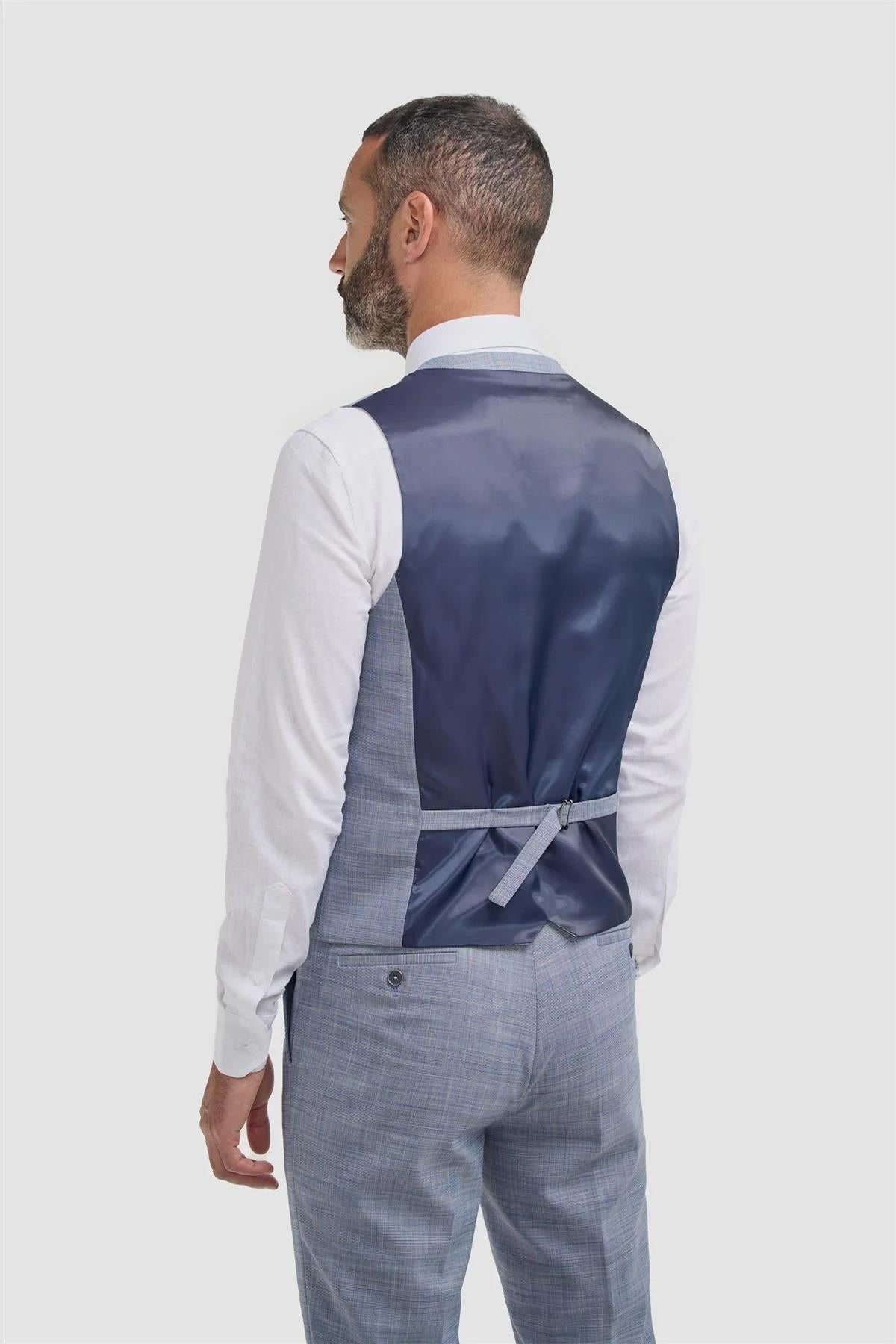 Cavani Camden Blue Waistcoat Wedding Vest CAVANI