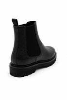 Men’s Black Grain Leather Chelsea Boots Lightweight Chunky Sole Sartorial Shoes