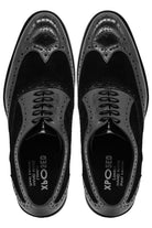 Lawson Men's Handmade Leather & Suede Wingtip Brogue Shoes – Black Sartorial Shoes