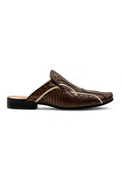 Men’s Glossy Brown Handmade Real Leather Half Shoes Sartorial Shoes