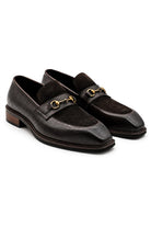 DEXTER Men’s Brown Leather & Suede snaffle Loafers Sartorial Shoes