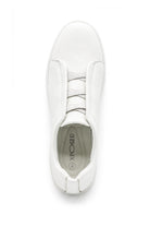 Men’s White Faux Leather Slip-On Trainers Sartorial Shoes