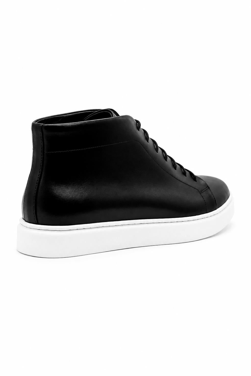 ASTER Men’s Black Leather Ankle Trainer Boots Sartorial Shoes