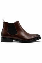 REMY Men’s Brown Burnished Polished Leather Chelsea Boots Sartorial Shoes