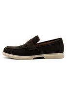 Men’s Milo Brown Suede Leather Penny Loafers Sartorial Shoes