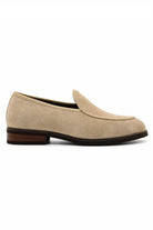 Beige Suede Leather Dress Loafers Sartorial Shoes