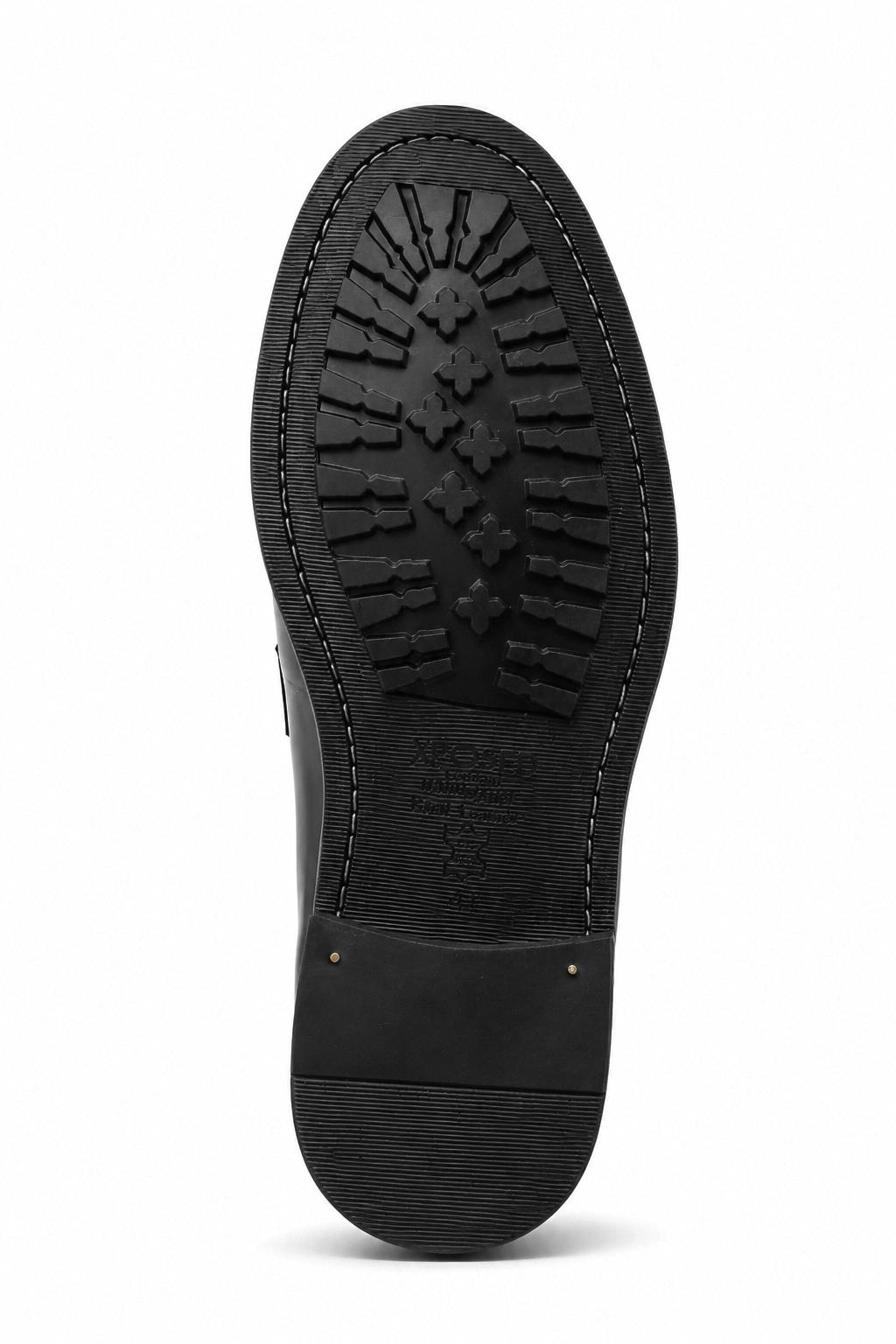 ASCOT Men’s Black Snake-Effect Leather Snaffle Loafers Sartorial Shoes