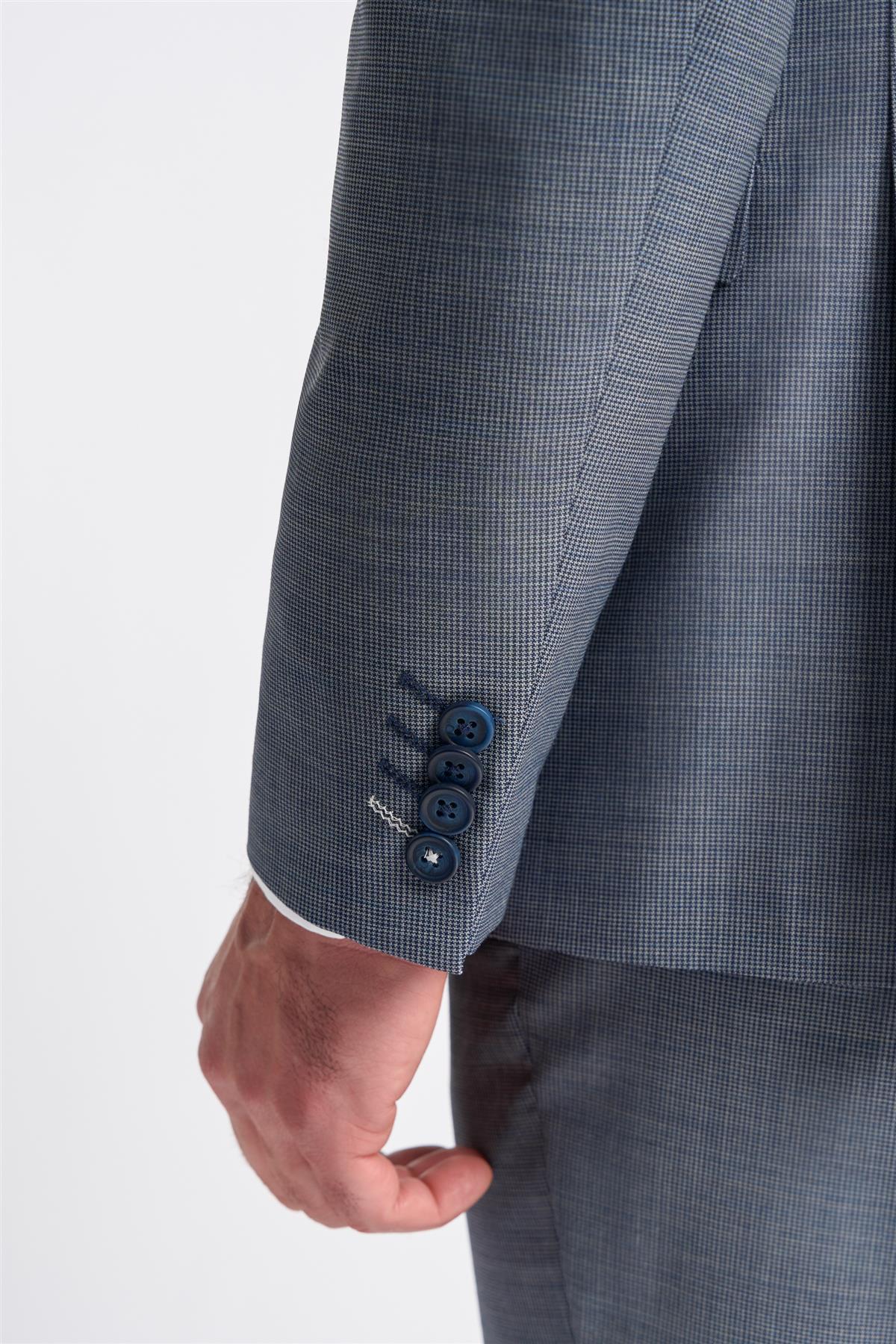 Cavani Bond Puppy Tooth Men’s Wool Blend Tailored Fit Blazer CAVANI