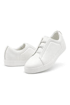 Men’s White Faux Leather Slip-On Trainers Sartorial Shoes