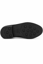 Men's Black Suede Leather Dress Loafers Sartorial Shoes