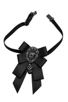 Men’s Black Glitter Jewelled Short Ribbon Wedding Brooch Bow Tie Sartorial Shoes