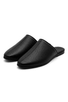 NICO Men’s Black Soft Grain Leather Mule Slippers Sartorial Shoes