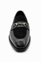 DEXTER Men’s Black Leather & Suede Snaffle Loafers Sartorial Shoes