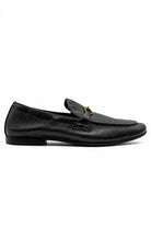 FAZIO Men’s Black Soft Grain Genuine Leather Snaffle Bit Loafers Sartorial Shoes