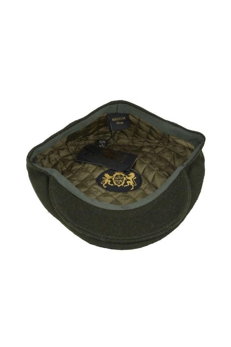 OLIVE GATSBY WOOL BLEND FLAT CAP